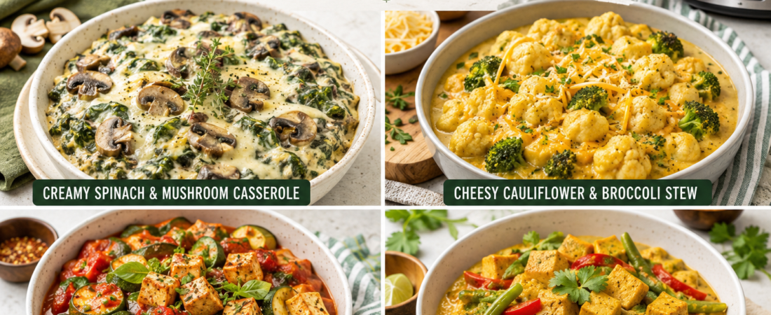 4 Easy Slow Cooker Vegetarian Keto Recipes